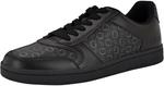 Кроссовки Guess Mens Leaton, Black/Grey Logo Multi 001 - фото