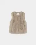 Женский жилет с эффектом меха Brownie, бежевый - фото 5