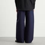 Брюки из двойного хлопкового атласа Plass Acne Studios, темно-синий - фото 3