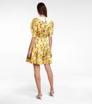 Мини-платье из креп-сатина с цветочным принтом Miu Miu, Sole - фото 3