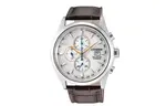 CITIZEN Часы Solar Quartz Movement Cowhide Strap Watch 42.5mm Men's Watch White Dial, White Dial - фото