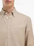 Рубашка с накладным карманом Ferragamo, бежевый - фото 5