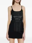 Мини-платье с логотипом MISBHV, черный - фото 3