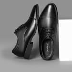 Мужские черные туфли QIAONAI, гладкая поверхность - фото 8