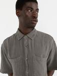 Рубашка на пуговицах Comfort fit Pull&Bear, темно-серый - фото 6