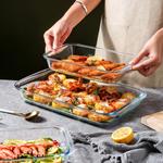 Тарелка KAWASIMAYA, 2L Rectangular Glass Baking Dish With 2 Silicone Heat-Resistant Hand Clips. - фото 11