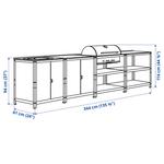 Кухонная раковина ut/chrcl барбекю, на открытом воздухе GRILLSKÄR IKEA, 344x61 см, цвет steel - фото 9