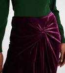 Платье миди из бархата со сборками Dries Van Noten, Violet - фото 4