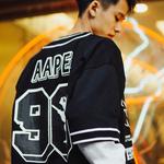 Aape Bape X 9090 Layered Baseball Shirt - фото 4