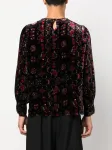 Блузка с принтом пейсли Pierre-Louis Mascia, черный - фото 5