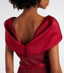 Платье миди Rella с драпировкой и баской из плотного крепа Safiyaa, Swinton - фото 6