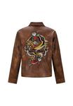 Куртка Ed Hardy Leather jacket, Brown - фото 10
