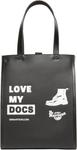Сумка-тоут Dr. Martens Leather DNA Love My Docs, Black Smooth+Black Kiev - фото