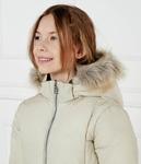 Куртка детская Calvin Klein Jeans с мехом и поясом, бежевый - фото 4