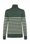 Джемпер Saint Tropez MILASZ ST. ROLLNECK, June Brown Rice Stripe/Mottled Green - фото 6