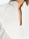 Блузка с вышивкой MUNTHE, белый - фото 5