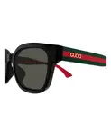 Квадратные солнцезащитные очки с сетчатым рисунком Gucci, черный - фото 3