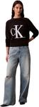Женский свитер с монограммой и логотипом Calvin Klein, Black - фото 3