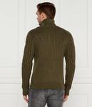 Свитер мужской Guess Jeans с узором вязаный, зеленый - фото 3