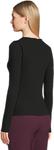 Лонгслив Vince Rib Long Sleeve Slash Neck, черный - фото 3