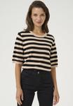 Футболка Kaffe LIZZA STRIPED, Smoke Gray Black Deep Stripe/Black - фото