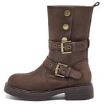 Ботильоны женские 3,5 см AGSDON, Coffee - фото