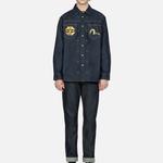 Рубашка мужская джинсовая синяя Evisu, синий - фото 3