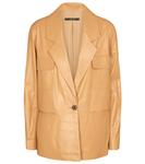 Кожаный блейзер Zeynep Arçay, Sand Balm - фото