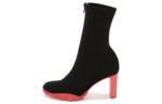 Ботильоны женские Slim Tread Ankle Boots Black/Red Alexander Mcqueen - фото