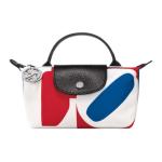 ROBERT INDIANA Коллаборация Тканевая Сумка Пельмень Мини Женская Белая LONGCHAMP - фото 2