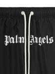 Palm Angels плавки-шорты с логотипом, черный - фото 3
