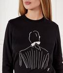 Свитер Карла Лагерфельда x Хорхе Парра Regular fit Karl Lagerfeld, черный - фото 4