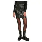 Юбка Urban Classics Synthetic Leather Biker short skirt, черный - фото