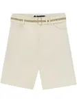 Шорты-бермуды с поясом JIL SANDER, белый - фото
