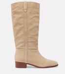 Замшевые сапоги до колена Veronica Beard, Sand - фото 4