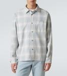 Клетчатая хлопковая рубашка Frame, Light Blue Plaid - фото 3