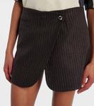 Юбка-обертка в полоску Coperni, Brown Pinstripe - фото 4