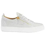 Франки Глосси Тканые кожаные кроссовки Джузеппе Дзанотти, Белый - фото 5