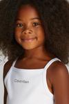 Детский хлопковый топ Calvin Klein Jeans, белый - фото 5