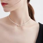 MCK Серебряное ожерелье с имитацией жемчуга 925 пробы - фото 11