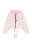 Куртка с капюшоном и карманами Prada, розовый - фото
