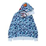 Худи BAPE ABC Camo Double Shark Full Zip 'Blue', синий - фото 3