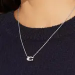 COACH Позолоченное латунное ожерелье Women's Silver - фото 6