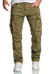 Брюки чинос Amaci&Sons Cargo Jogger WYATT, оливковый - фото
