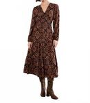 Платье-свитер с талией цвета ржавчины Apricot, Rust - фото