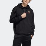 Толстовка Men's adidas neo Back Logo Pattern Half Zipper Black, черный - фото 2