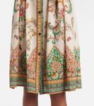 Платье миди с узором пейсли Etro, Print On White Base - фото 5