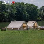 BSWolf надувная палатка, портативная складная палатка из хлопка, изысканное туристическое снаряжение, зыбучие пески, золото, хлопок 3 м, 5-12 человек - фото