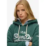 Худи Superdry с винтажным логотипом и металлическим блеском, зеленый - фото 5