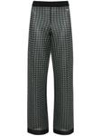 JW Anderson брюки в клетку с логотипом, черный - фото